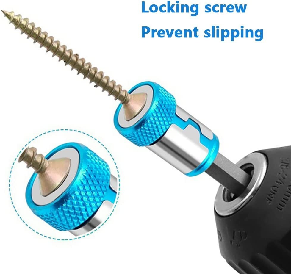 6 PCS Universal Magnetic Screw Holder Ring Alloy Removable Magnetizer Ring Bits