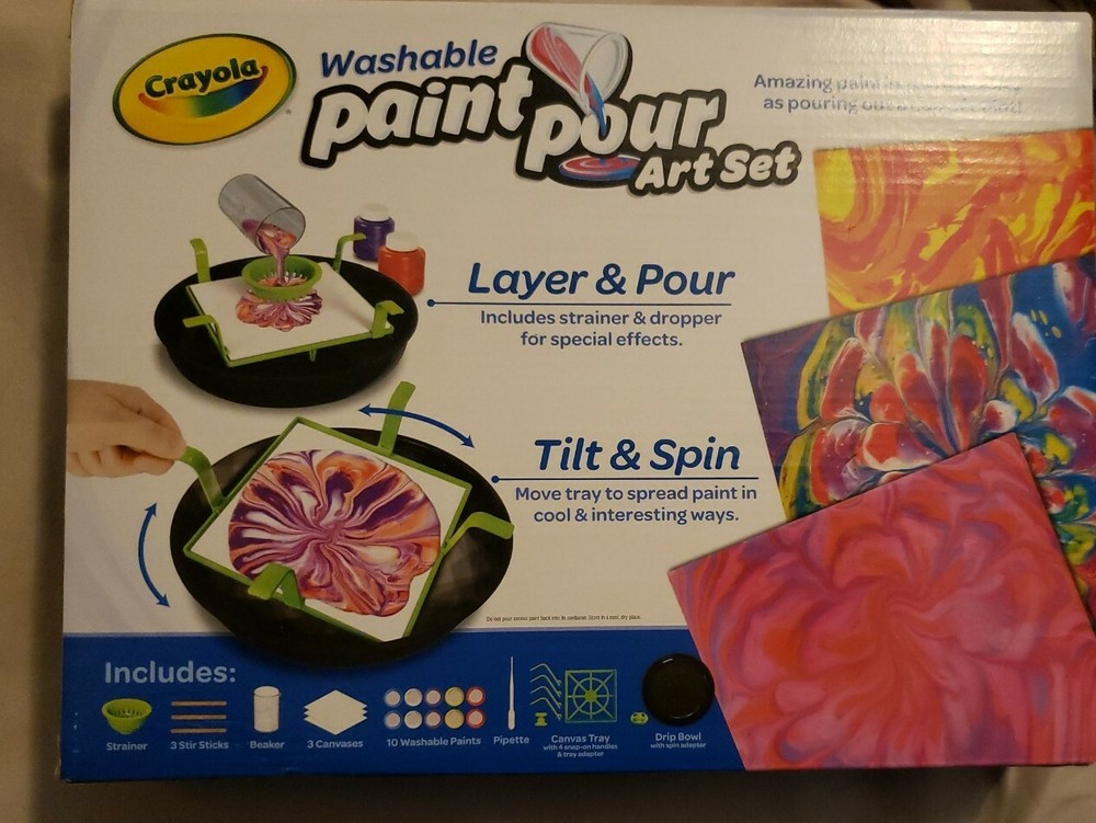 Washable Paint Pour Set, 20pc Paint Set
