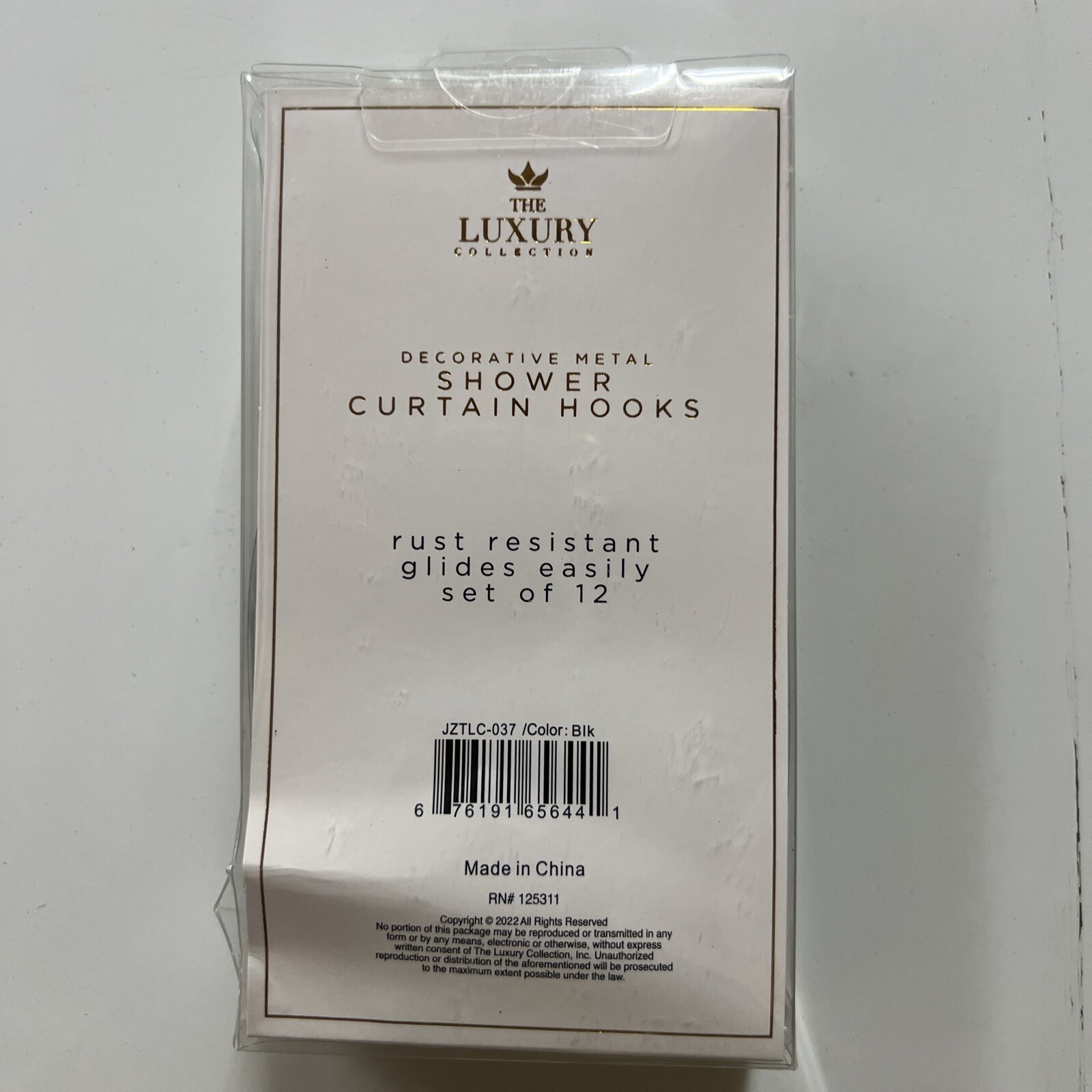 Shower Curtain Hooks Black Metal 12 Count Household Trends