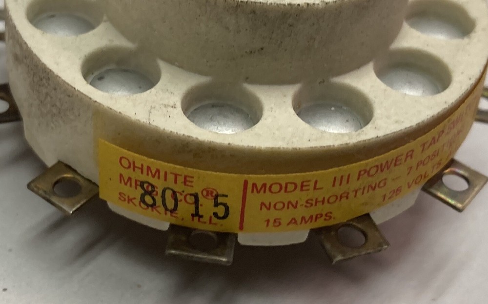 Ohmite,8015,Model III Power Tap Switch
