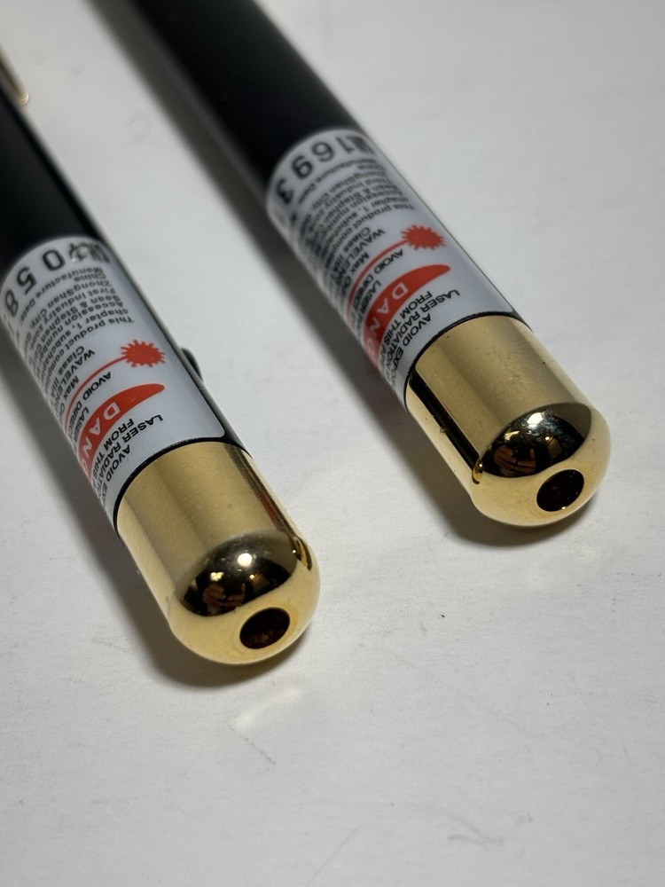 Vintage Long Red Laser Pointer Pen w/logo From General Dynamics. Working