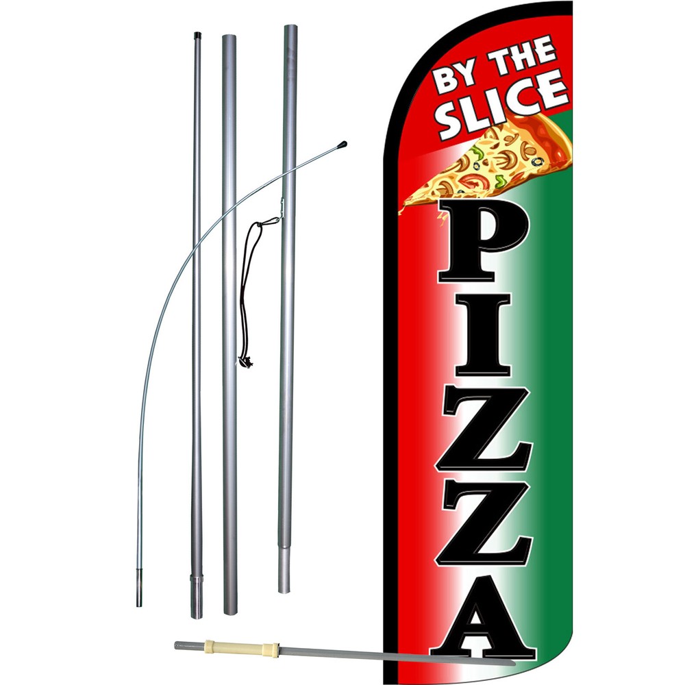 Pizza By The Slice Complete Swooper Flag Bundle