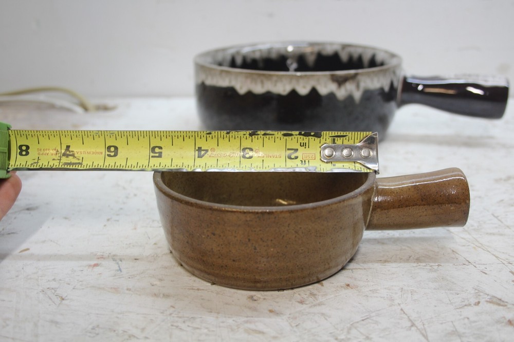 VINTAGE CASSEROLE AND SOUP BOWL CERAMIC UNKNOWN MAKER