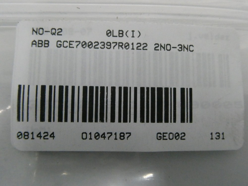 Abb GCE7002397R0122 2no-3nc Auxiliary Switch