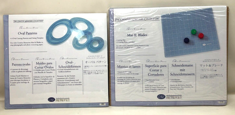 NEW Creative Memories Lot Cutting System Oval Patterns Blades Mat
