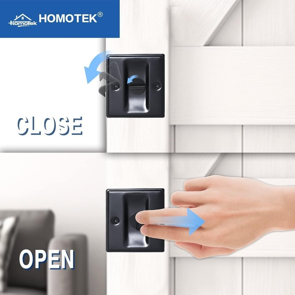 Versatile Keyed Lock for Sliding Doors - Stylish Security Solution in Black