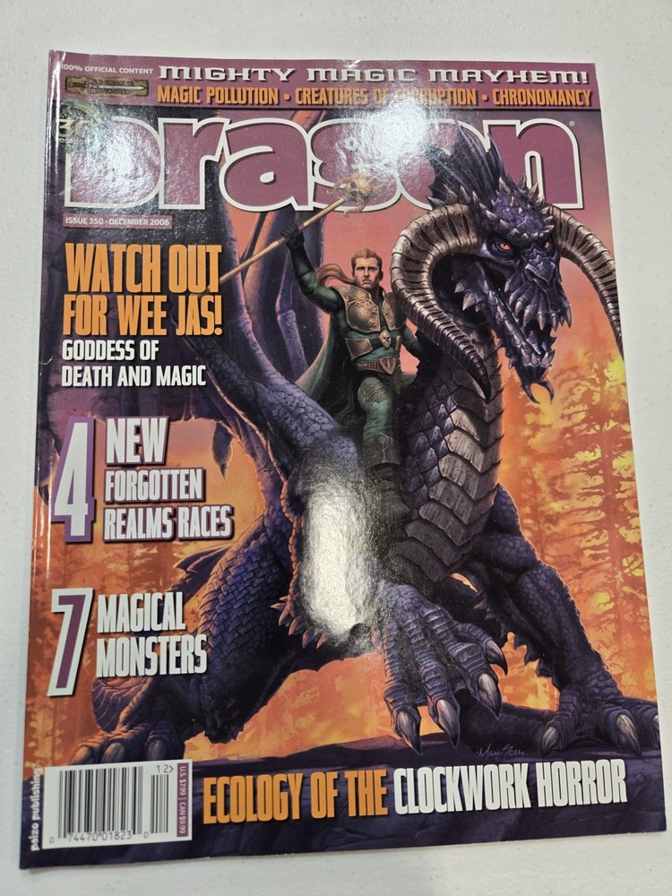Dragon Issue 350 December 2006 Dungeons and Dragons D & D Clockwork Horror