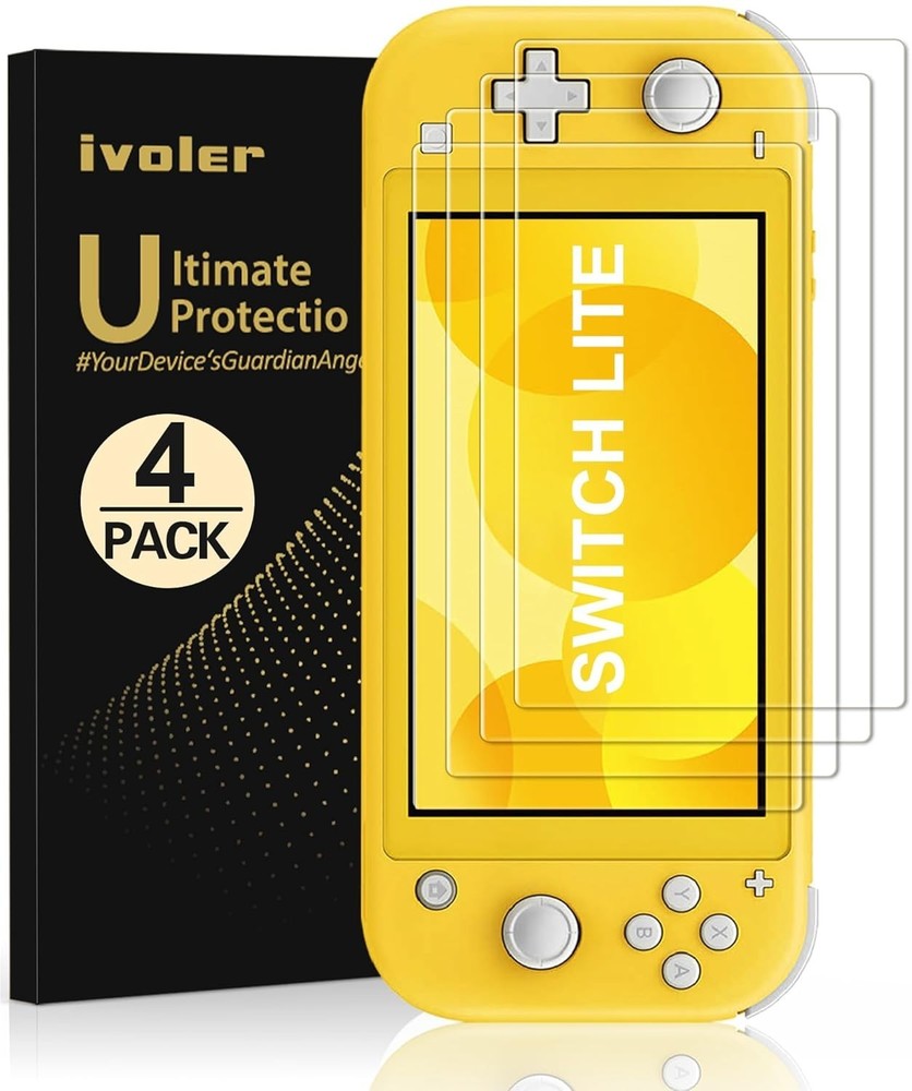 4-Pack Screen Protector Tempered Glass for Nintendo Switch Lite