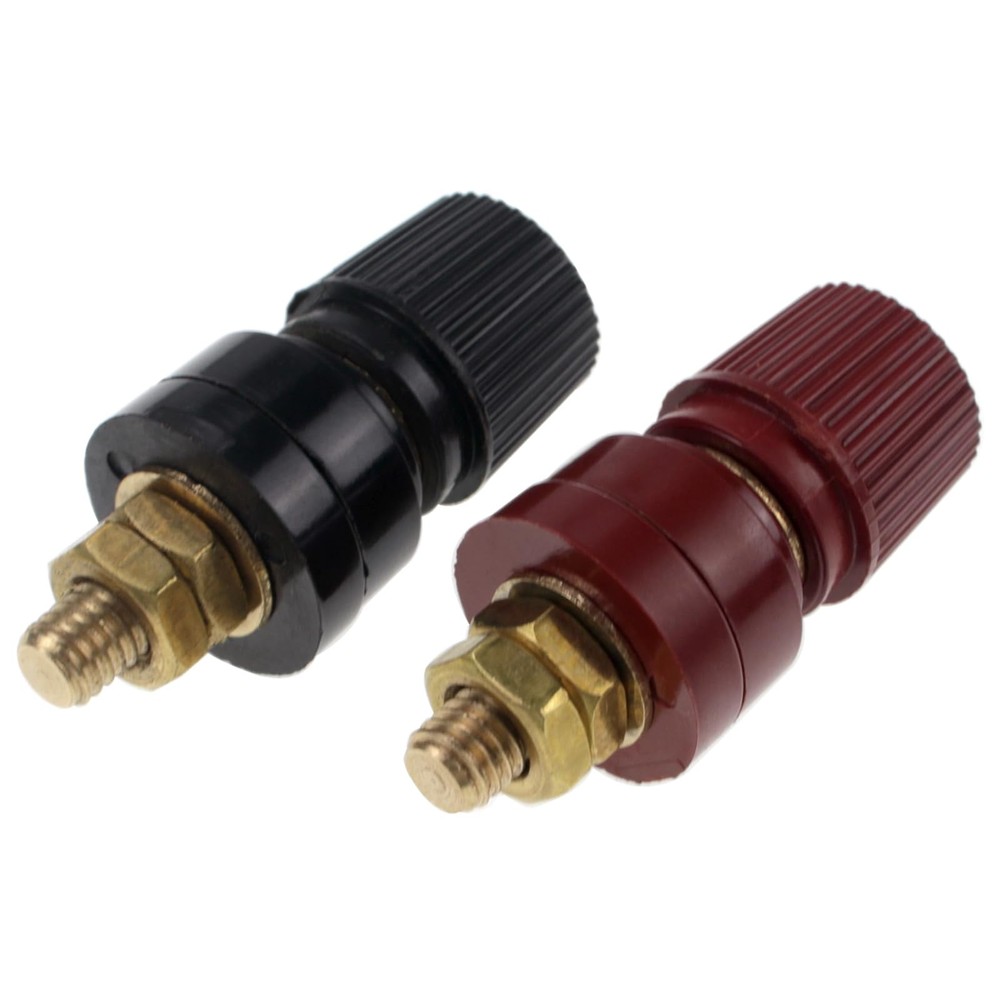 1/4" Copper Battery Terminal Studs, M6 Power Junction Post Connectors Kit 2Pcs