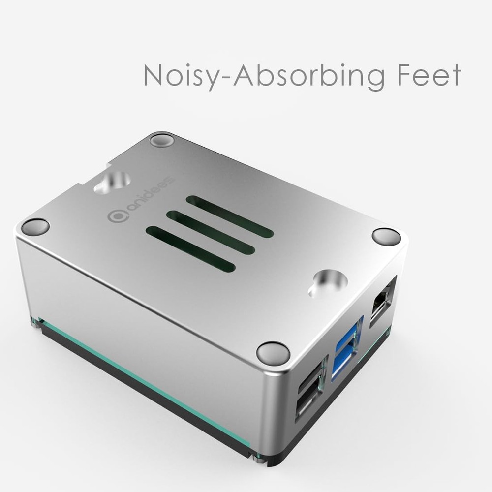 anidees Aluminum Pi Case Fits Raspberry Pi 5 Black AIPI5BB Replacement Tools