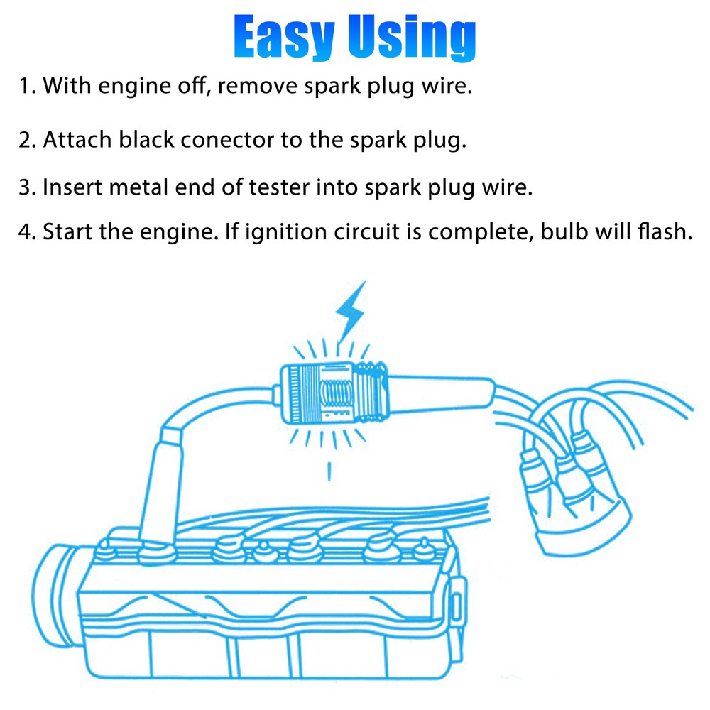 Spark Plug Tester Ignition System Coil Engine In Line Auto Diagnostic Test Tools