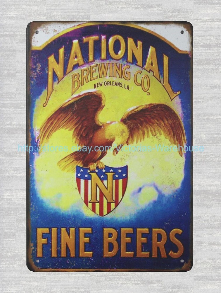 pubs drinking New Orleans LA Fine Beers metal tin sign premier garage