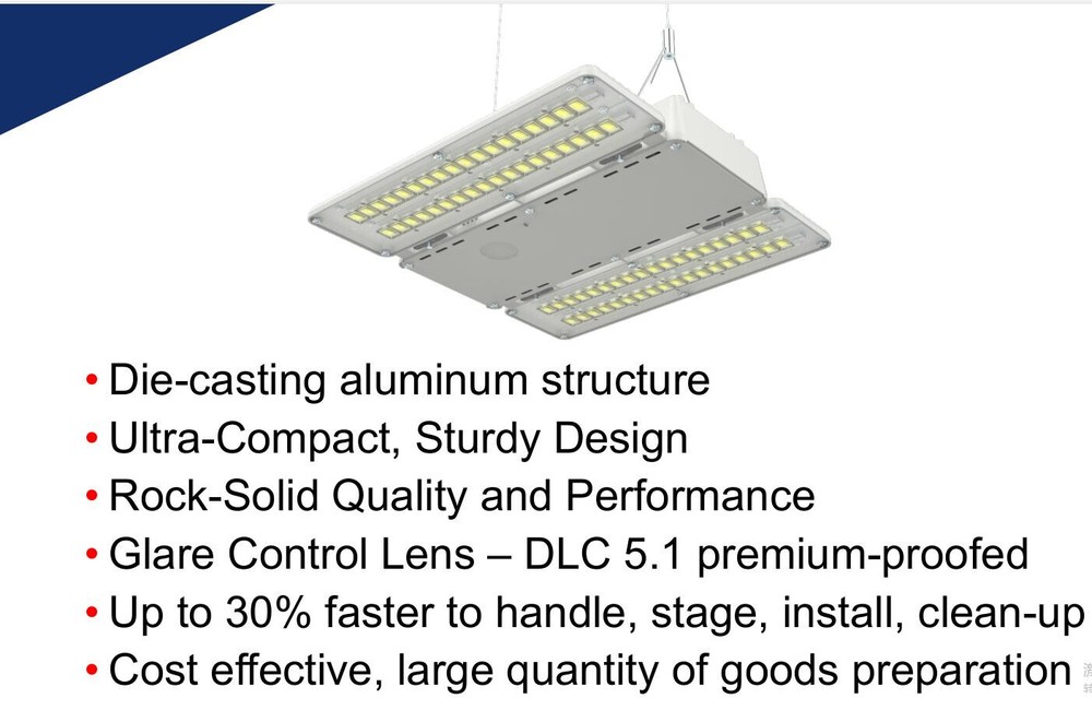 2 Pack 180W LED Linear High Bay light with Motion Sensor Commercial Light 2FT