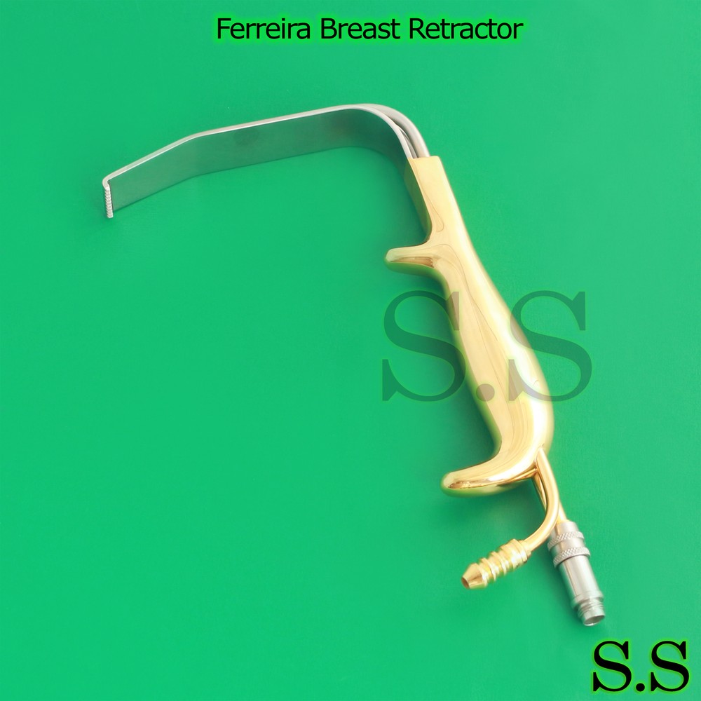 Ferreira Breast Retractor Blade 12CM Gold Plated Surgery Retractor BST-059