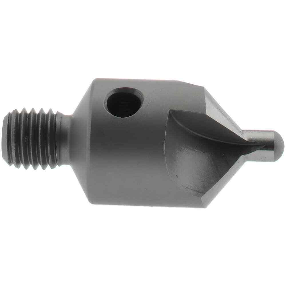 Adjustable Stop Countersink: 1/4-28 Threaded Shank, #30 Pilot Diam, 3 Flute