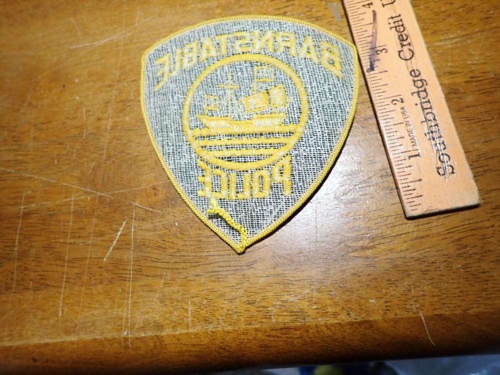 BARNSTABLE CAPE COD MASSACHUSETTS EARLY OBSOLETE VEST PATCH BX 6#8