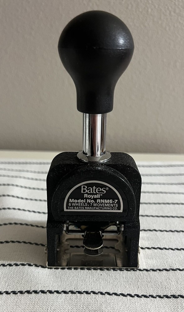 Bates Royal RNM6-7 Automatic Numbering Machine X86
