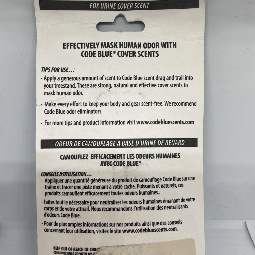 Code Blue Scents Fox Urine - 2oz. - OA1105