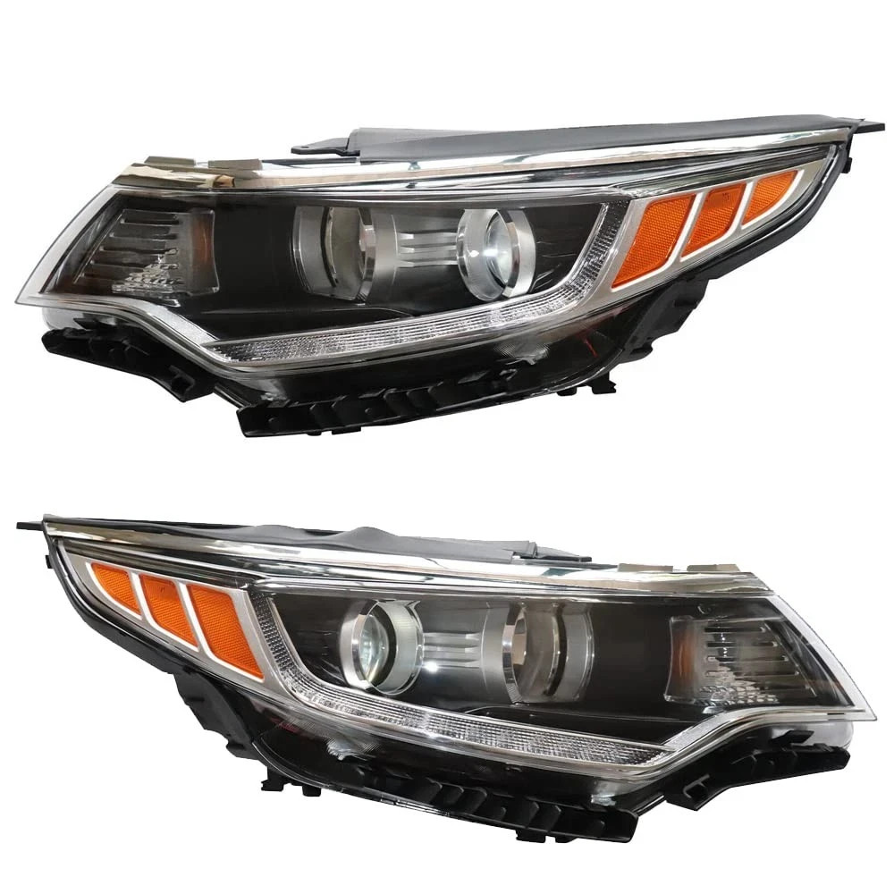 Optima 2016-2018 Headlight Assembly Projector Halogen LED DRL Both Sides