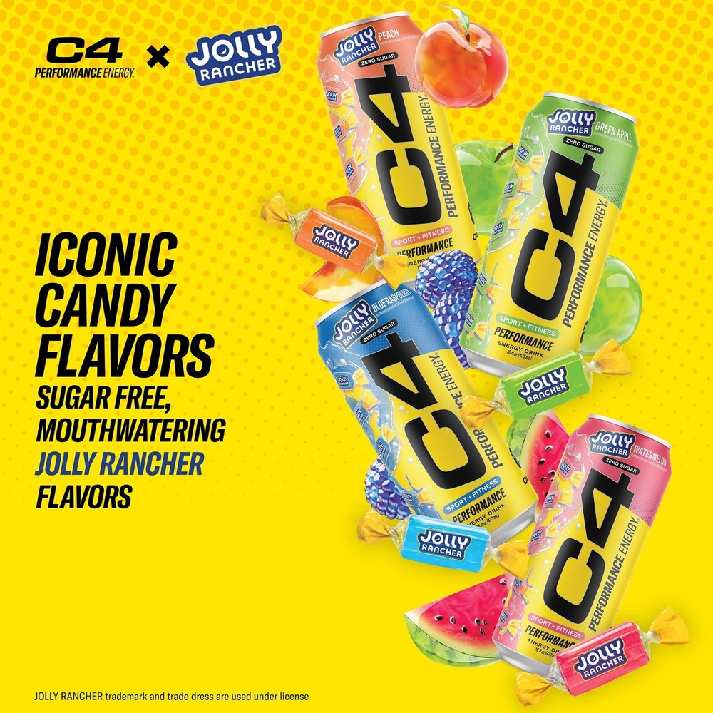 Cellucor C4 JOLLY RANCHER 16 oz Blue Raspberry (12 Pack)