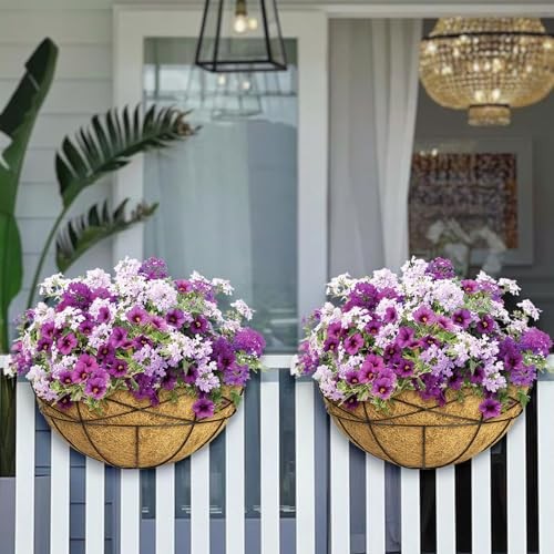 4 Pack Window Boxes Planters Railing Planter Box with Coco Liners Deck 14 Inch