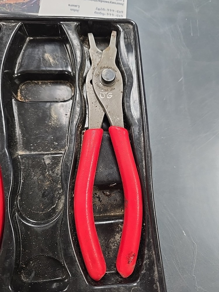 Snap On SRPC3800 SRPC9045A SRPC9090A 5 pc Convertible Snap Ring Plier Set RED