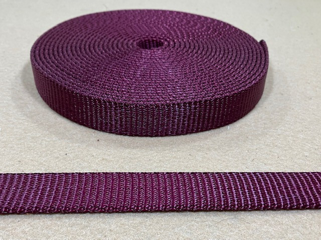 Webbing - 3/4" x 18 ft- Medium Weight Nylon - Maroon (H71)