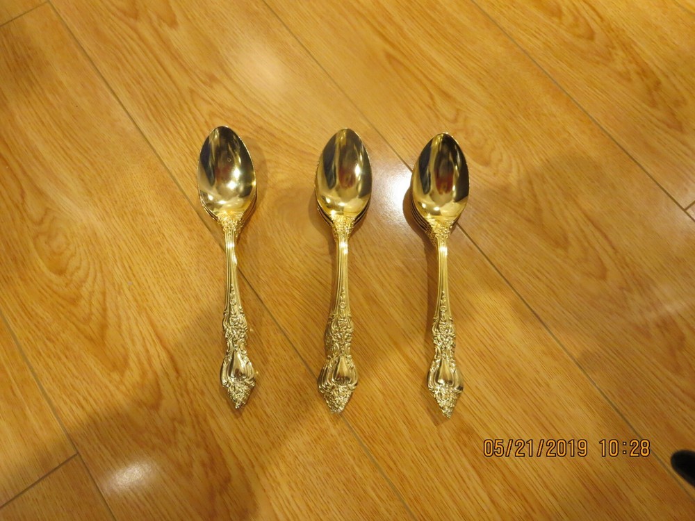 GOLD PLATED 15 TEA SPOONS MADE IN JAPAN