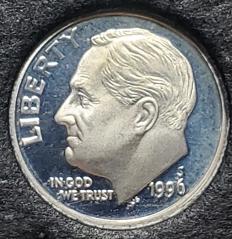 1996-S Gem Proof Silver Roosevelt Dime