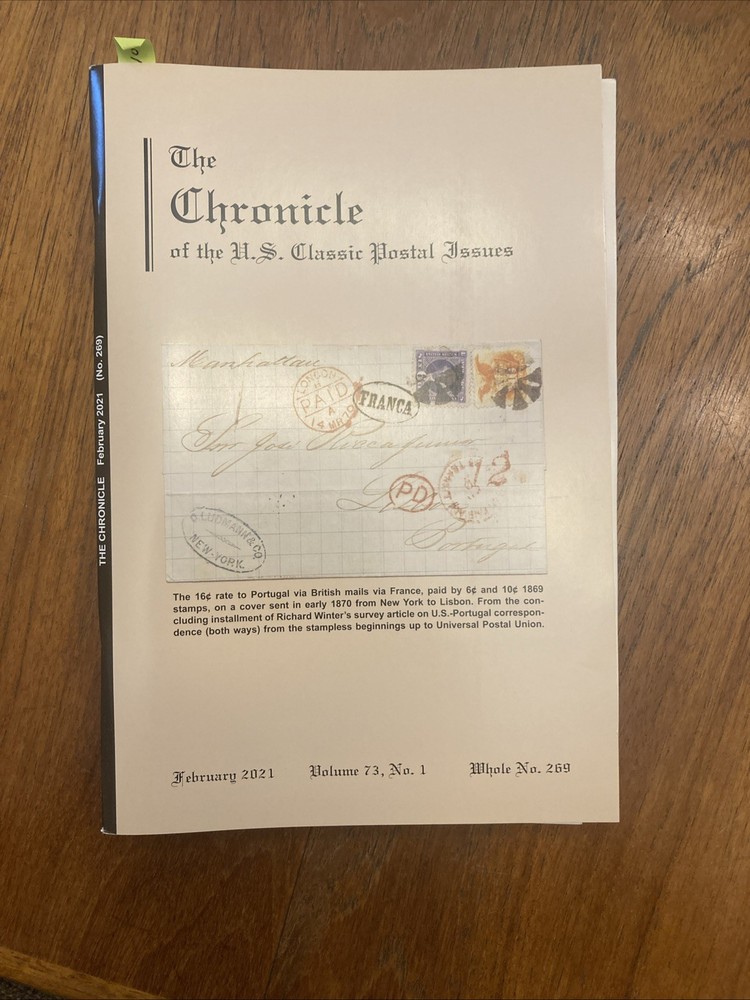 The Chronicle of US Classic Postal Issues 2021 Full year