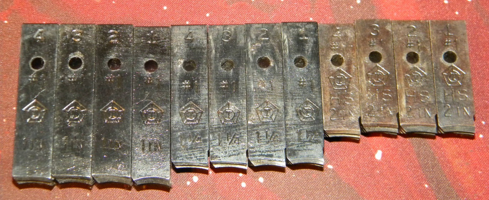 Toledo Beaver Pipe Threader Dies for Pipe Threading Head 12 TOTAL