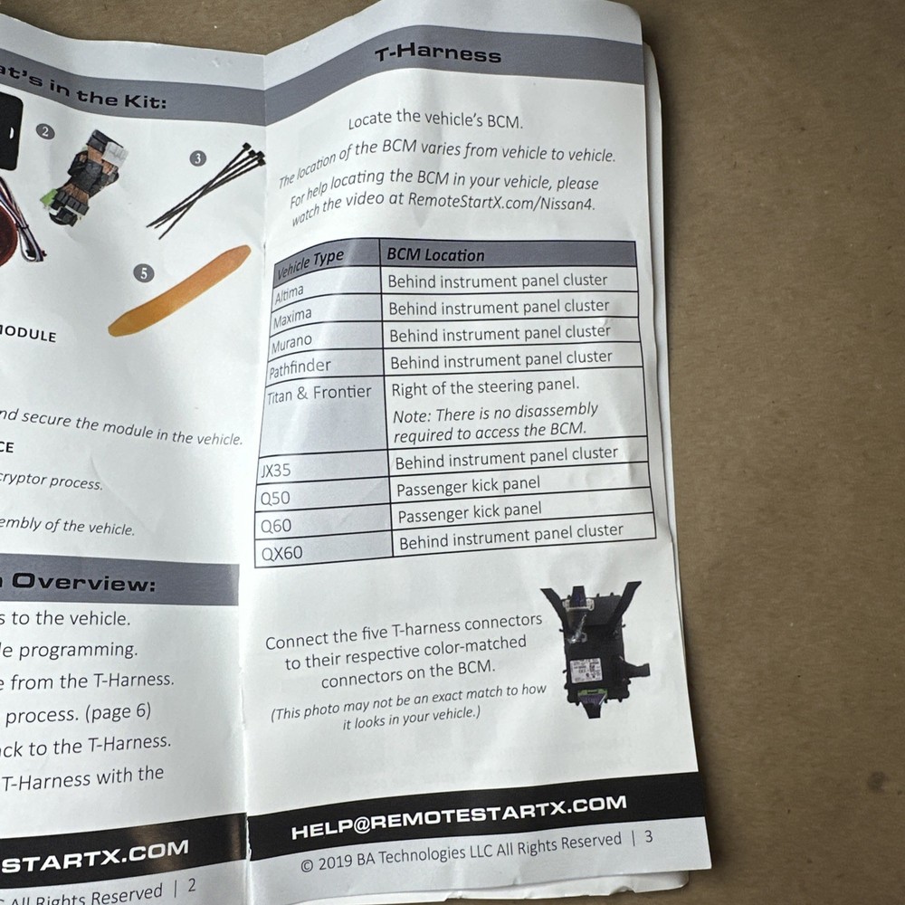 Start-X Remote Starter Kit Nissan Frontier 2020+ PTS push to start models