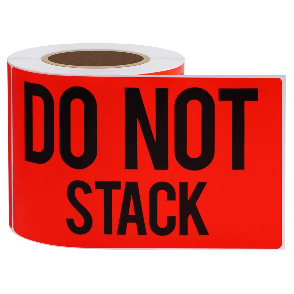 Aleplay Do Not Stack Stickers 3×5 Inch Fragile 1 roll,100 stickers, Type 2