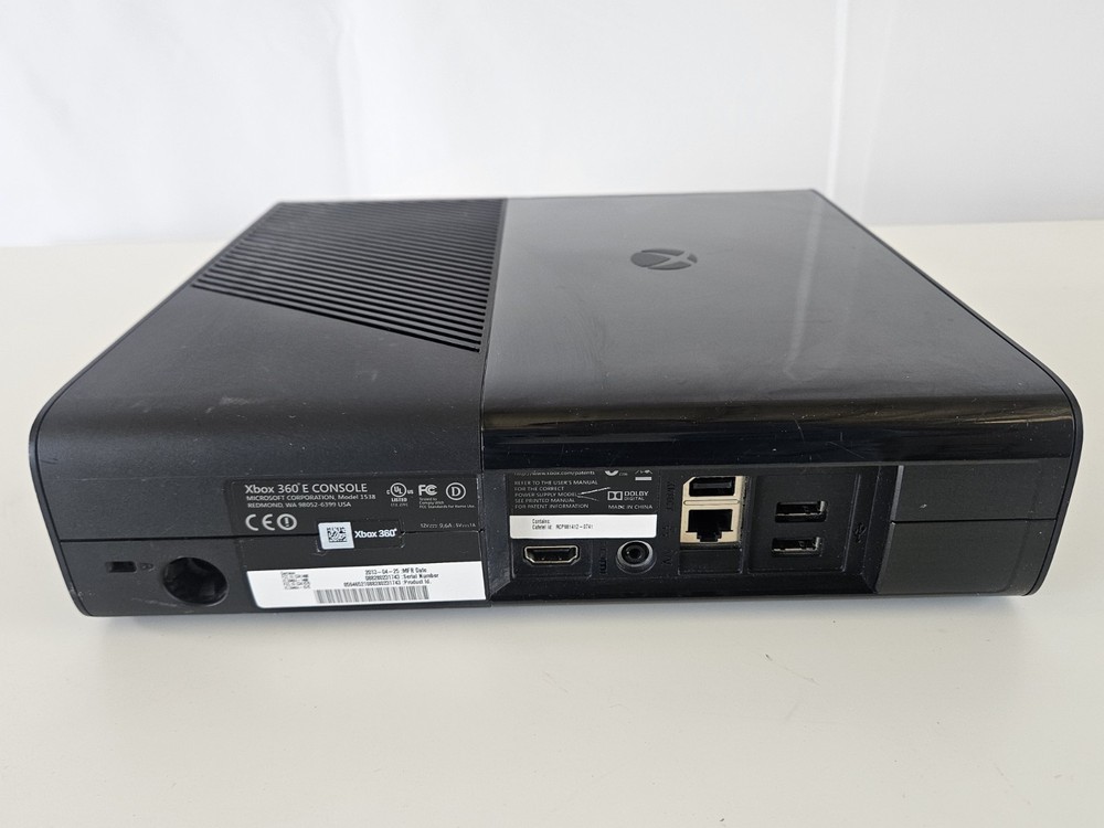 Microsoft Xbox 360 E Model 1538 Console Only Black Gaming System 0GB