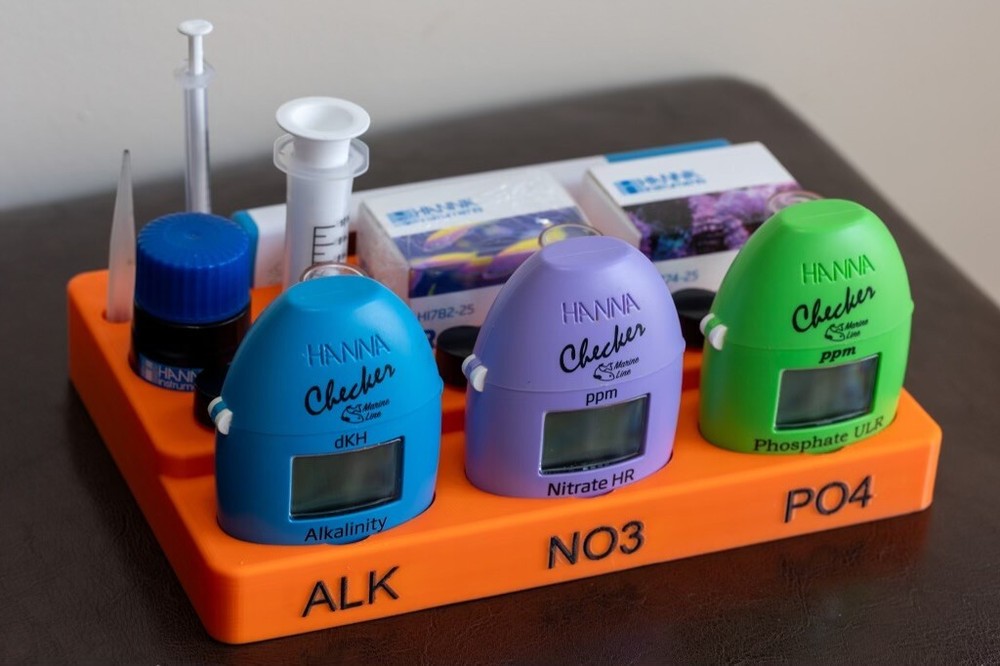 Hanna Checker 3D Printed Oranizer - Alkalinity, Nitrate, Phosphate and Salinity