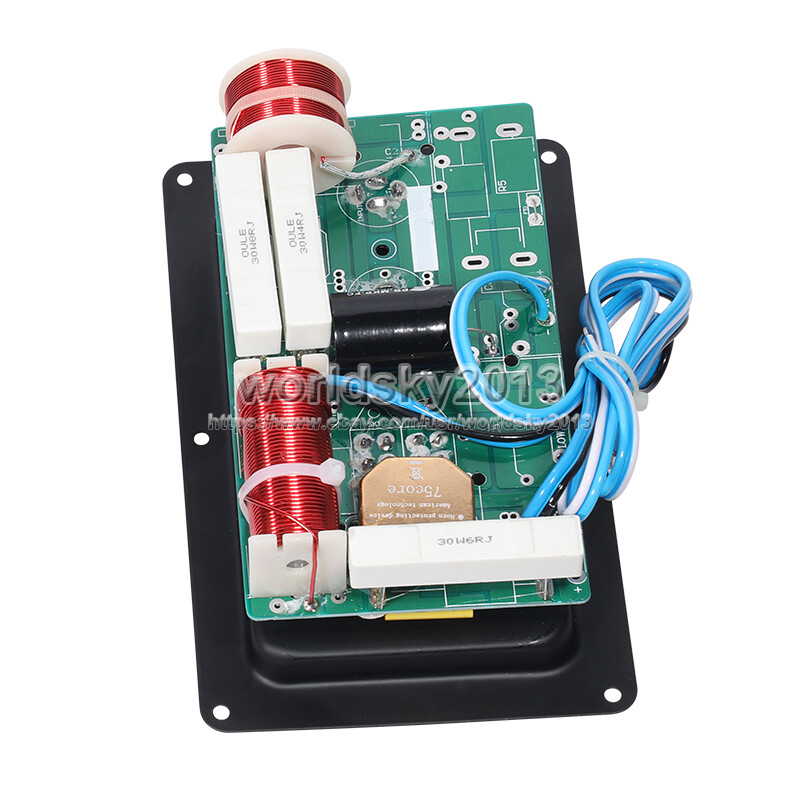 1pcs 800W 2 Way High-Low Speaker Frequency Divider Crossover Filter Junction Box