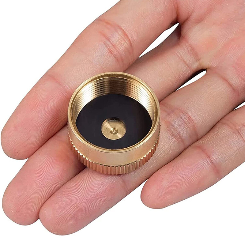 18 PACK 1LB Gas Refill Propane Bottle Cap Tank Threaded Valve Covers Solid Brass