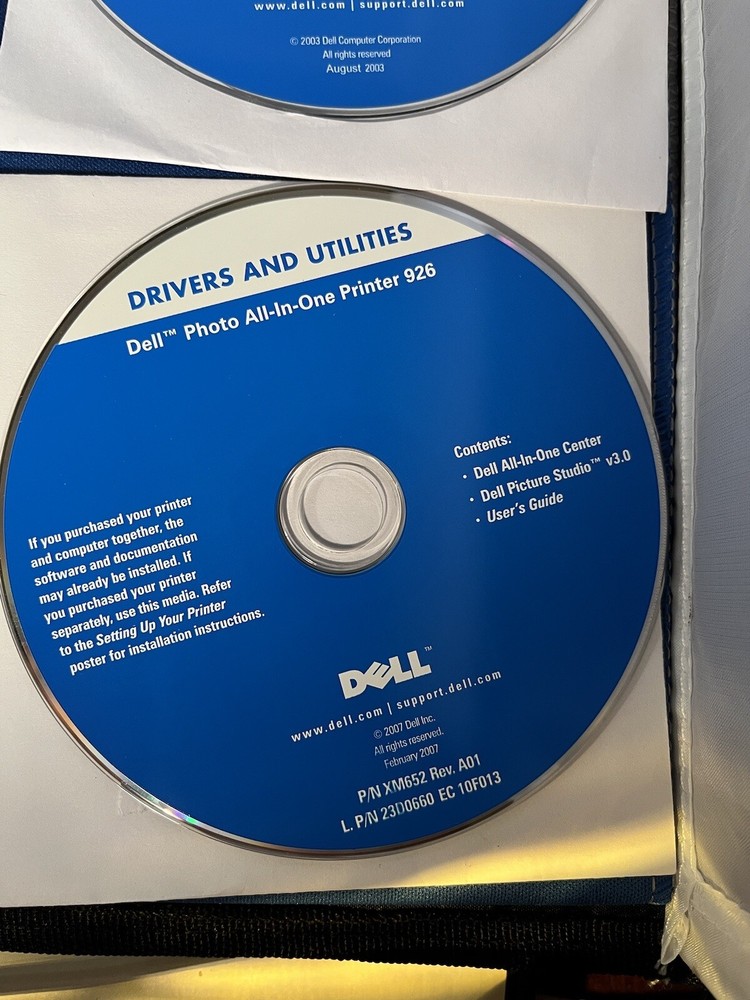 8-DELL CD-ROM’s , Tool Systems Software, Drivers & Utilities, Printer 926 & 720