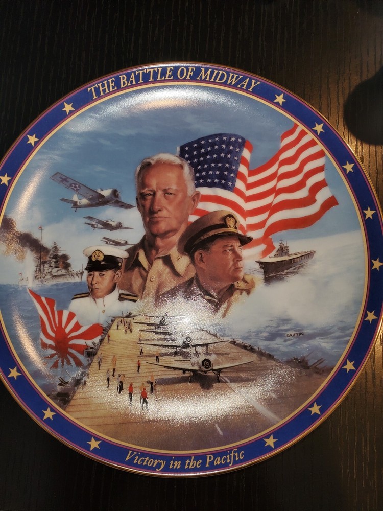 WWII USN Navy Marine Limited Edition Numbered 114 Battle Of  Midway Plate L@@K!!