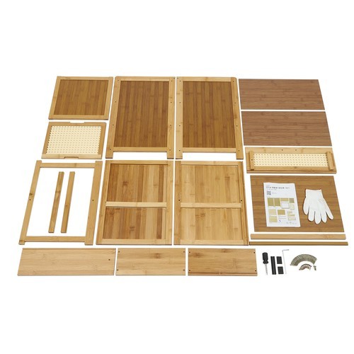Modern Nightstand,Bed Side Table,Bamboo End Table,Storage Cabinets Night Stand