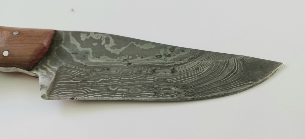 Antique Knife Handmade Pattern Damascus Dagger Bone Handle Sheath Scabbard