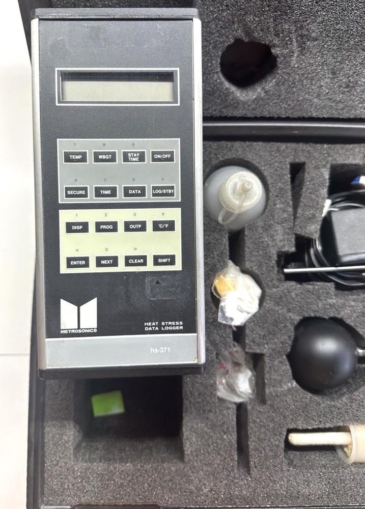 Metrosonics HS-371 Heat Stress Data Logger with Case