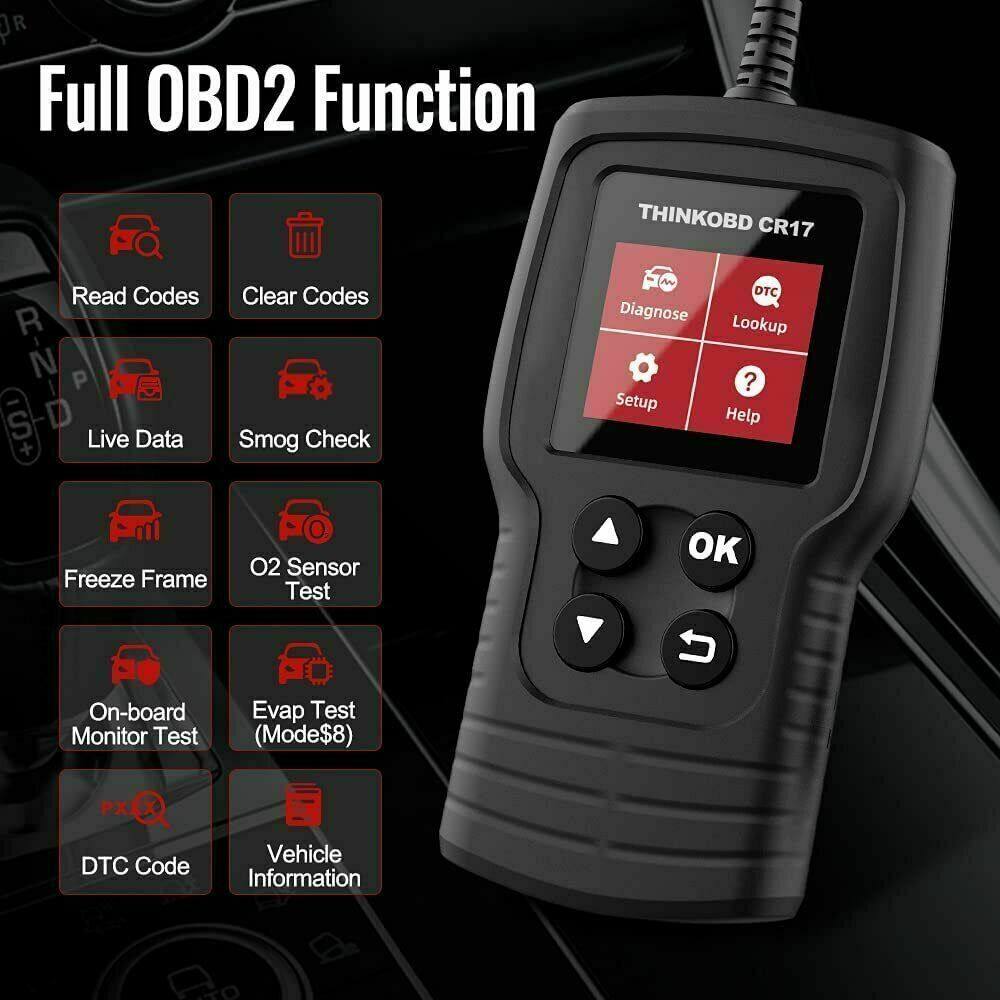 THINKOBD CR17 OBD2 Scanner OBD Code Reader Diagnostic Tool Check Engine Fault US