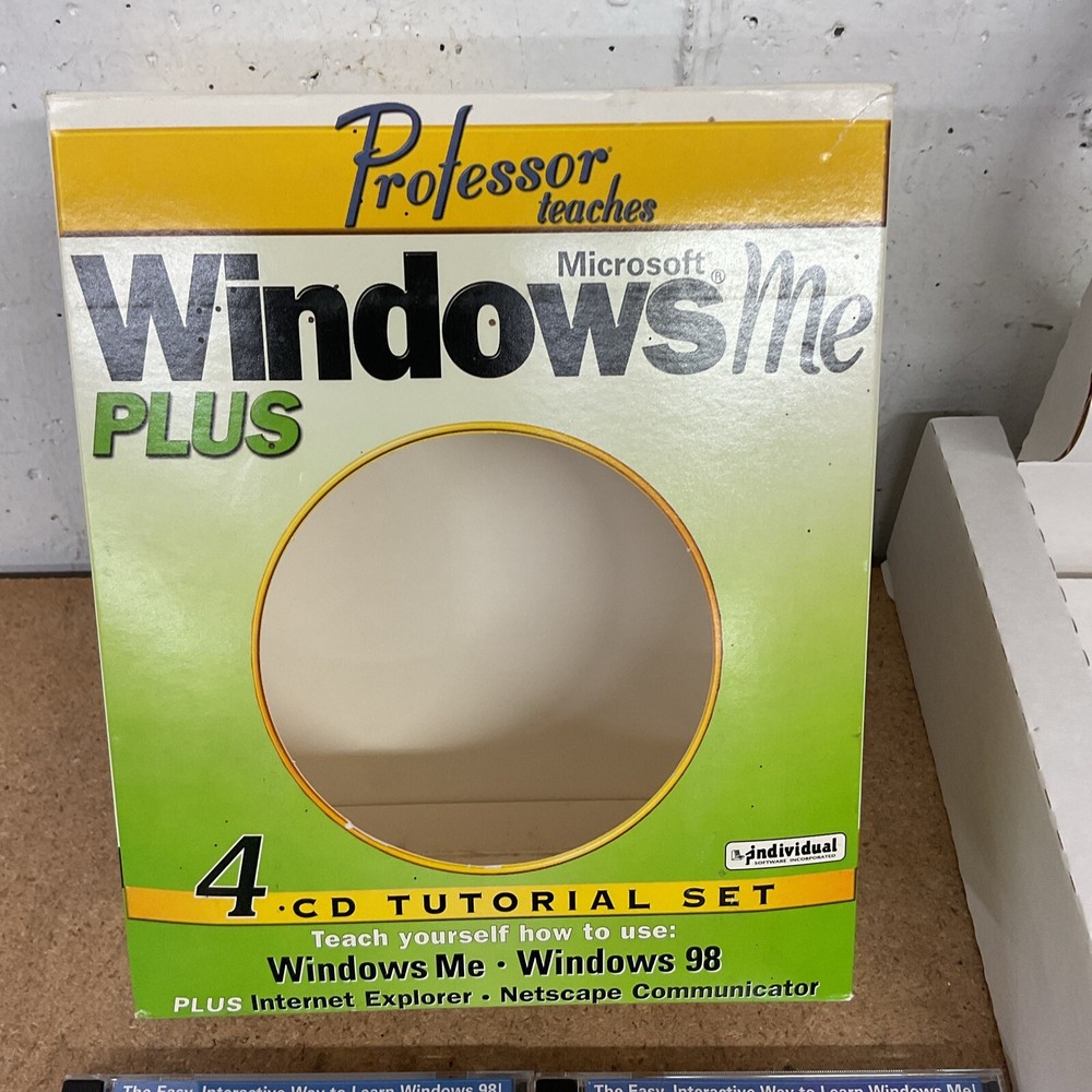 Professor Teaches Microsoft Windows ME Plus 4 CD Set 2 Sealed