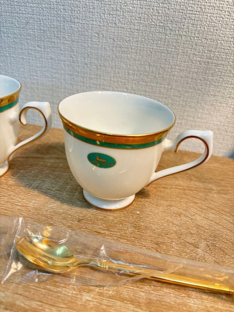 Lanvin Sango Cup Saucer / Spoon Pair Set