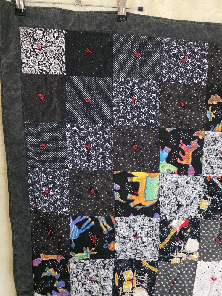 Patch Work Quilt Handmade Throw Blanket 38"x50"
