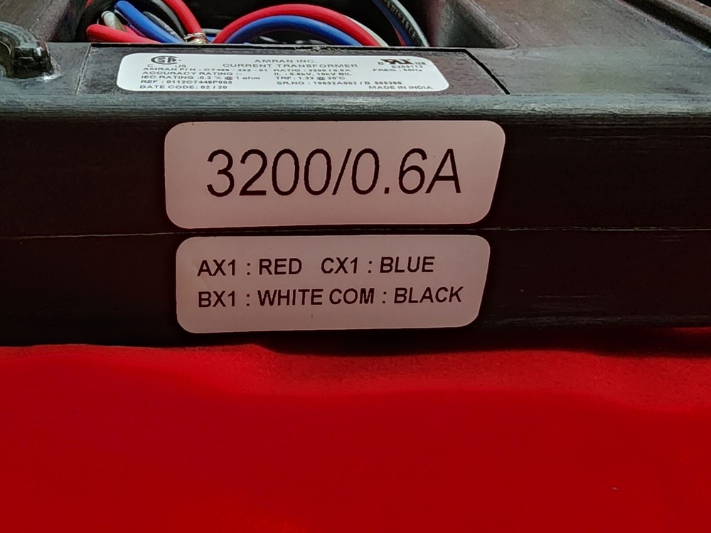 Amran Three Phase Rectangular Current Transformer 3200/0.6 ratio. Made for ABB