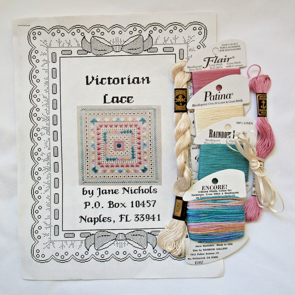Victorian Lace Embroidery Pattern with Partial Supplies