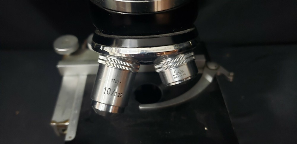 Ernst Leitz Wetzlar Laboratory Microscope Germany W/ Duel bar Teaching Head