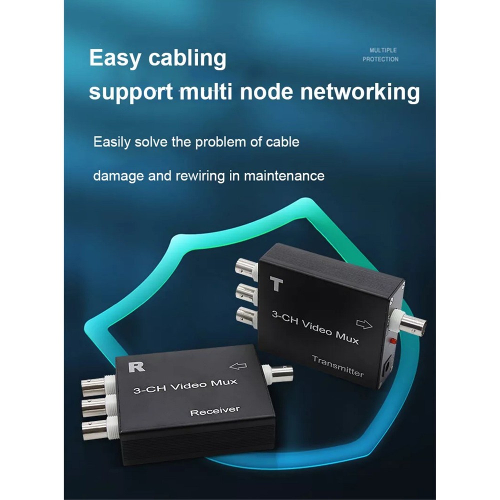 Video Multiplexer Analog Camera Receiver&Transmitter Easy Cabling Plug and Play